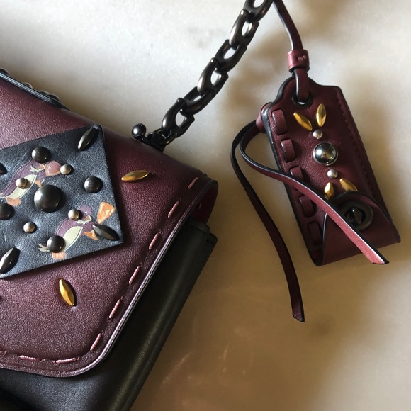 🌺 RARE/HTF Coach Swagger with Patchwork Prairie Rivets/PRICE FIRM - Picture 2 of 16